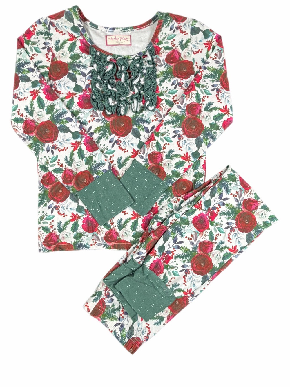 CHEEKY PLUM Fleece Christmas Pajama Set - 7